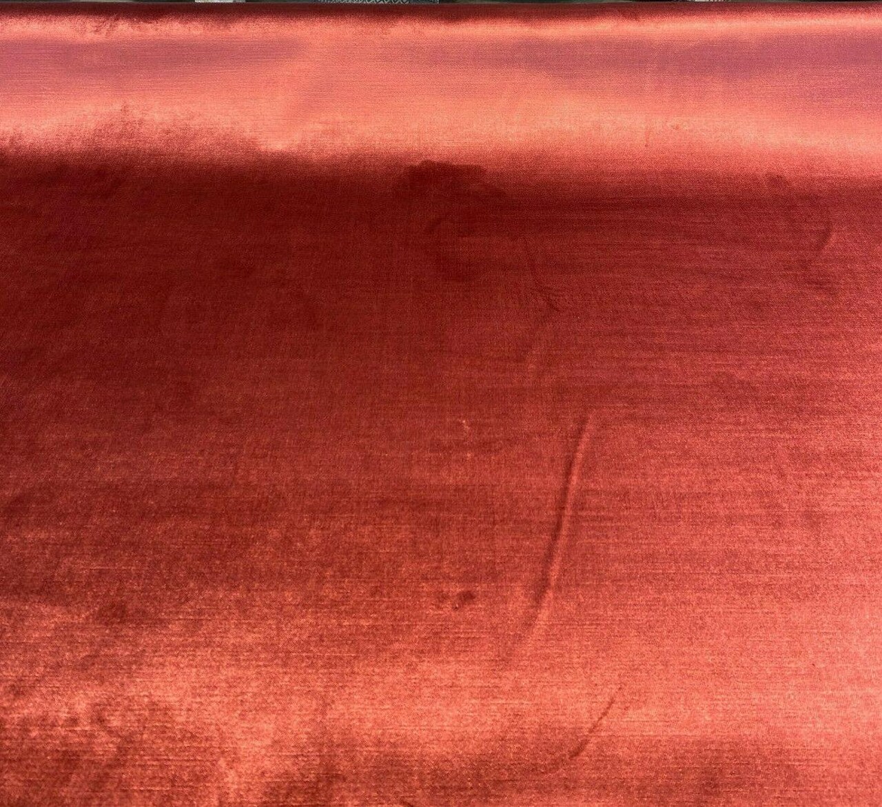 1 Yard Waverly Velluto Red Berry Velvet Upholstery Fabric Heavy Duty 56 Inch Width 100% Polyester